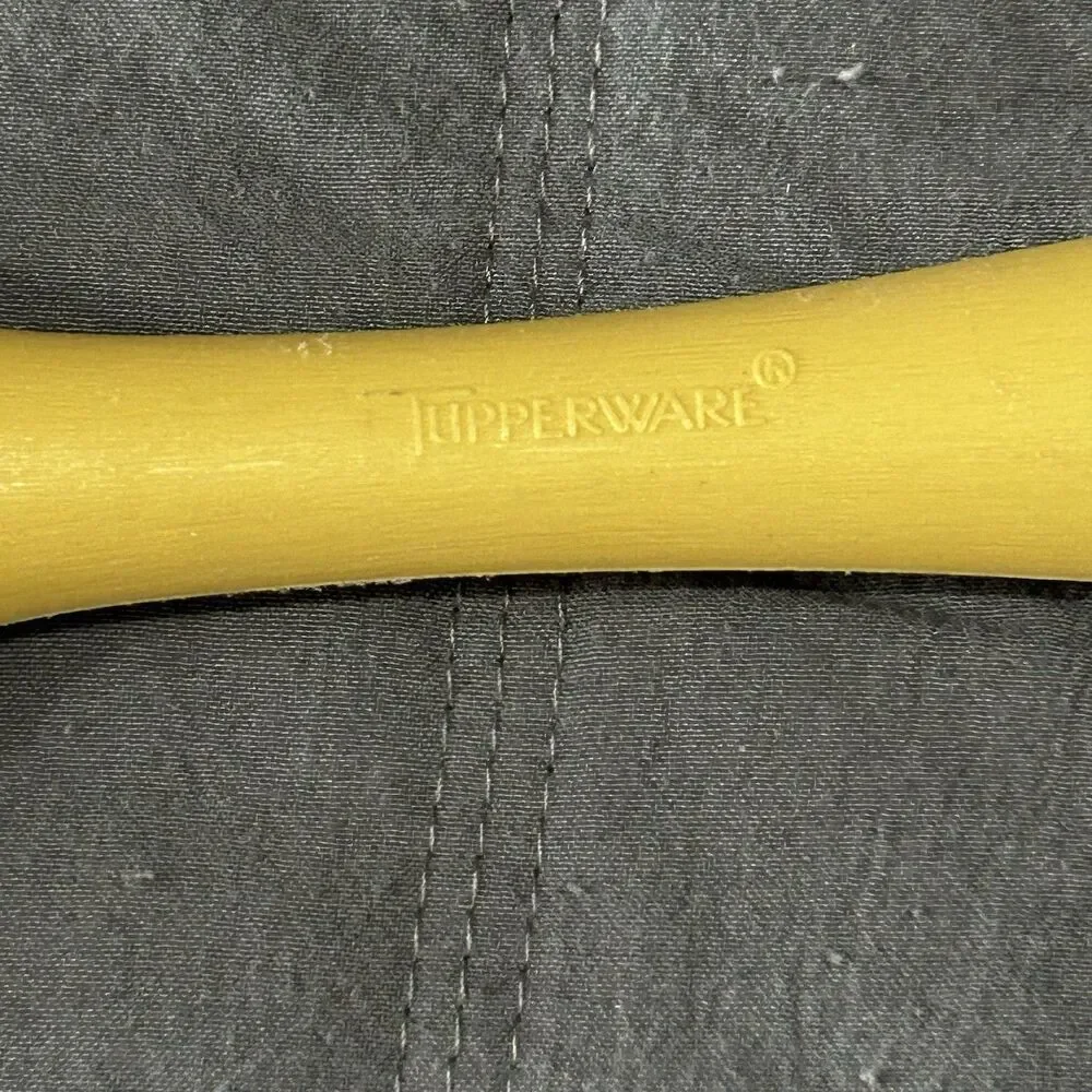 Vintage Tupperware Salad Serving Utensils 12'' Fork Spoon Set of 2 Harvest Gold